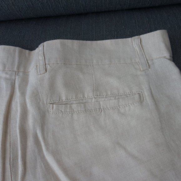 Old Navy 100% Linen Made in Vietnam Size 34 Tan Shorts - Picture 10 of 16